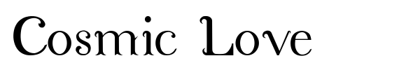 Cosmic Love font preview